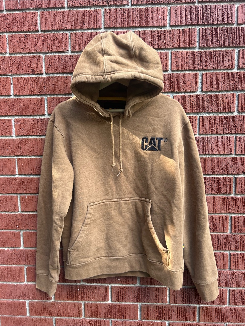 CAT Caterpillar Workwear Pullover Hoodie Brown Men’s Medium